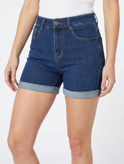 Standaard taille spijkershort - Blauw