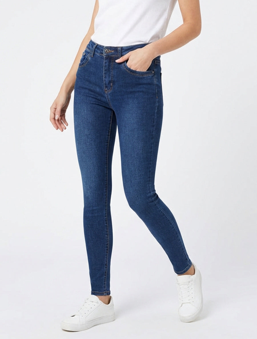 Jean standard coupe skinny - Bleu