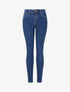 Jean skinny push-up à taille haute - Bleu brut - 1
