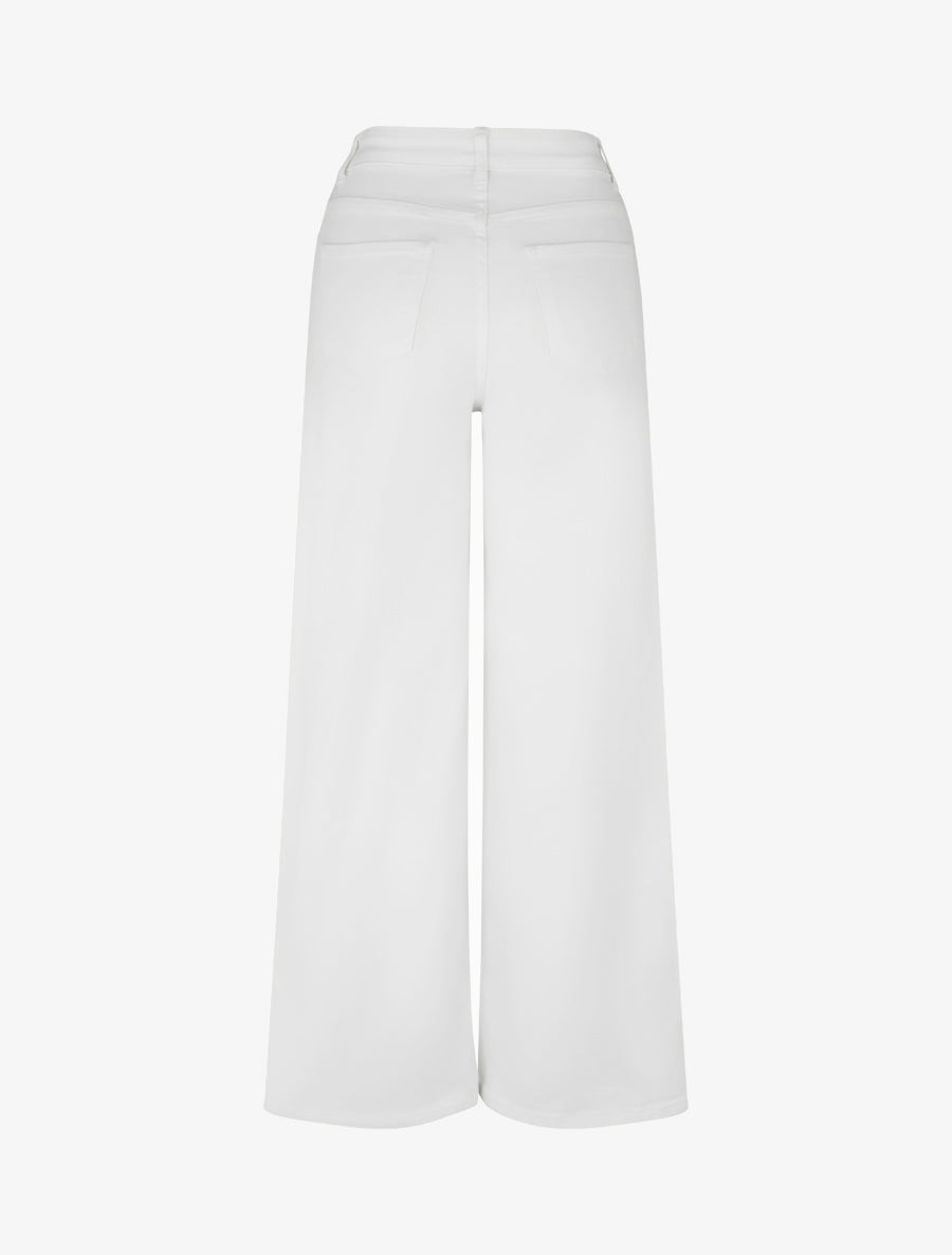 Jean ample à bords brodés - Blanc - 2