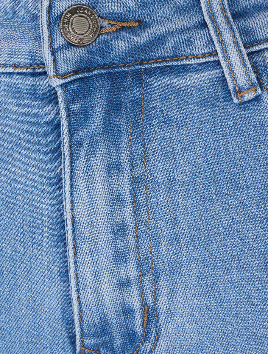 Jean mom basique taille standard - Bleu - 3