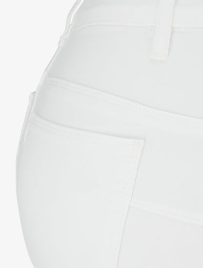 Jean skinny uni à taille standard - Blanc - 3