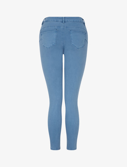 Jean skinny uni à taille standard - Bleu clair - 2