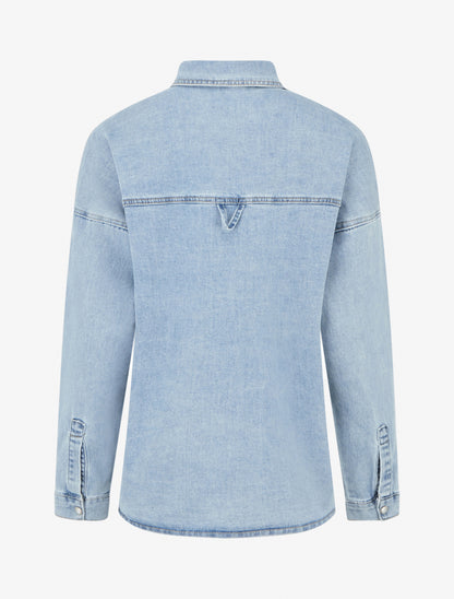 Chemise en jean droite - Bleu clair - 2