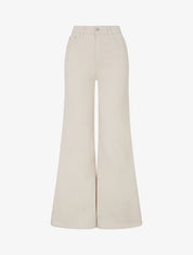 Jean wide leg coupe droite - Beige - 1