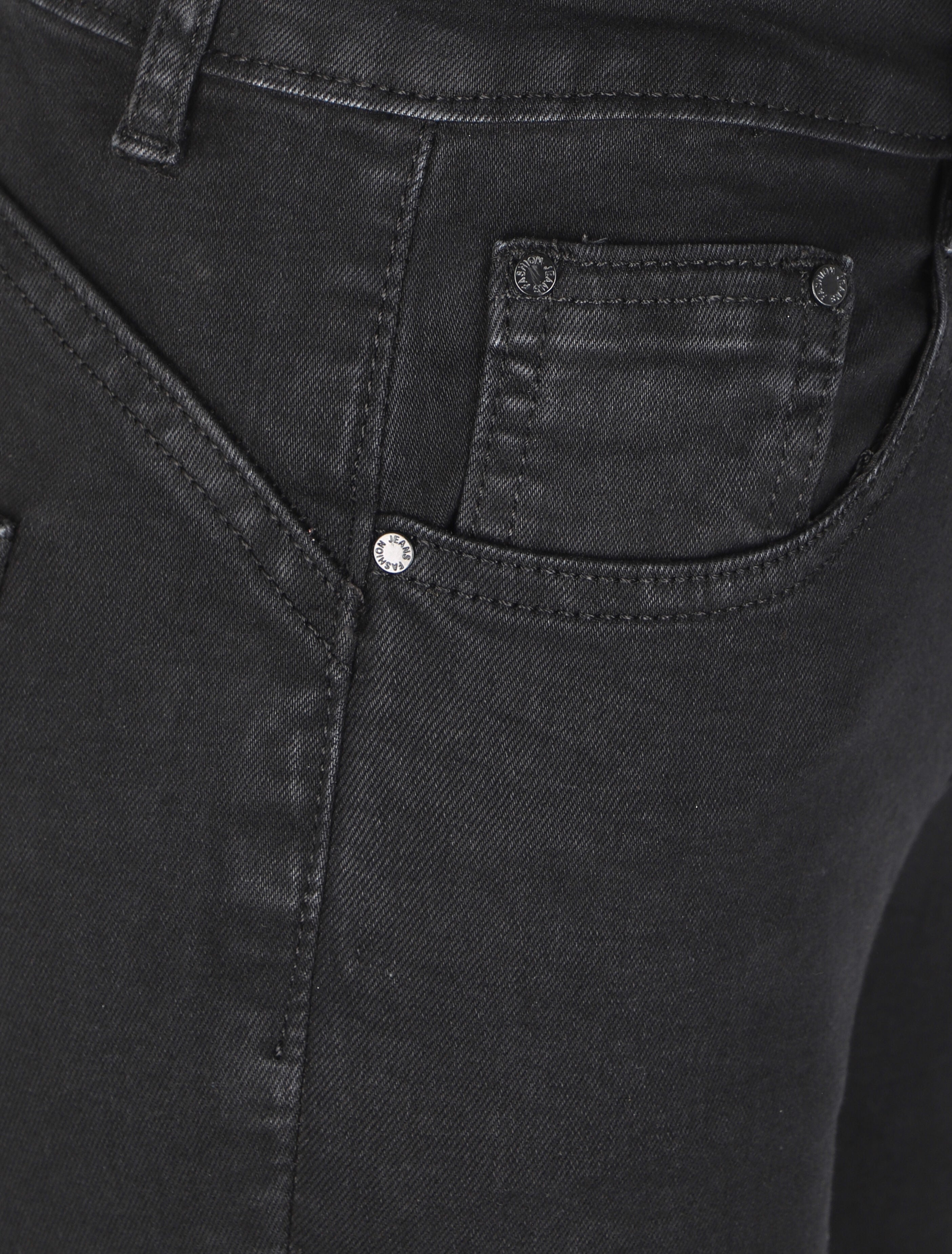 Jean skinny stretch à fines éraflures - Noir - 3