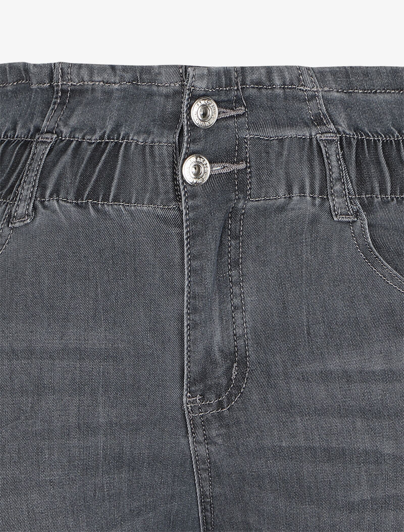 Jean paperbag coupe skinny - Anthracite - 3