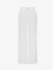 Jean droit uni taille haute - Blanc - 1