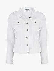 Veste en jean ajustée - Blanc - 1