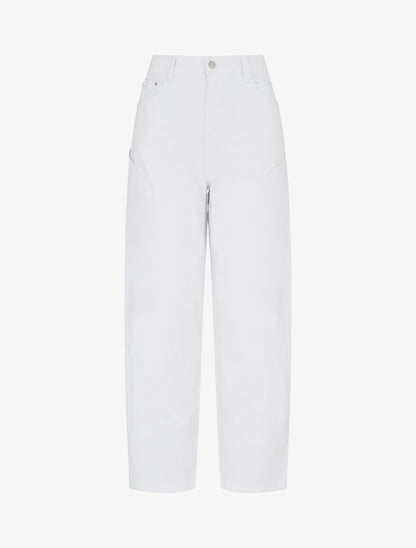 Jean ballon à 7 poches coupe droite - Blanc