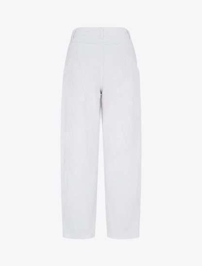 Jean ballon à 7 poches coupe droite - Blanc