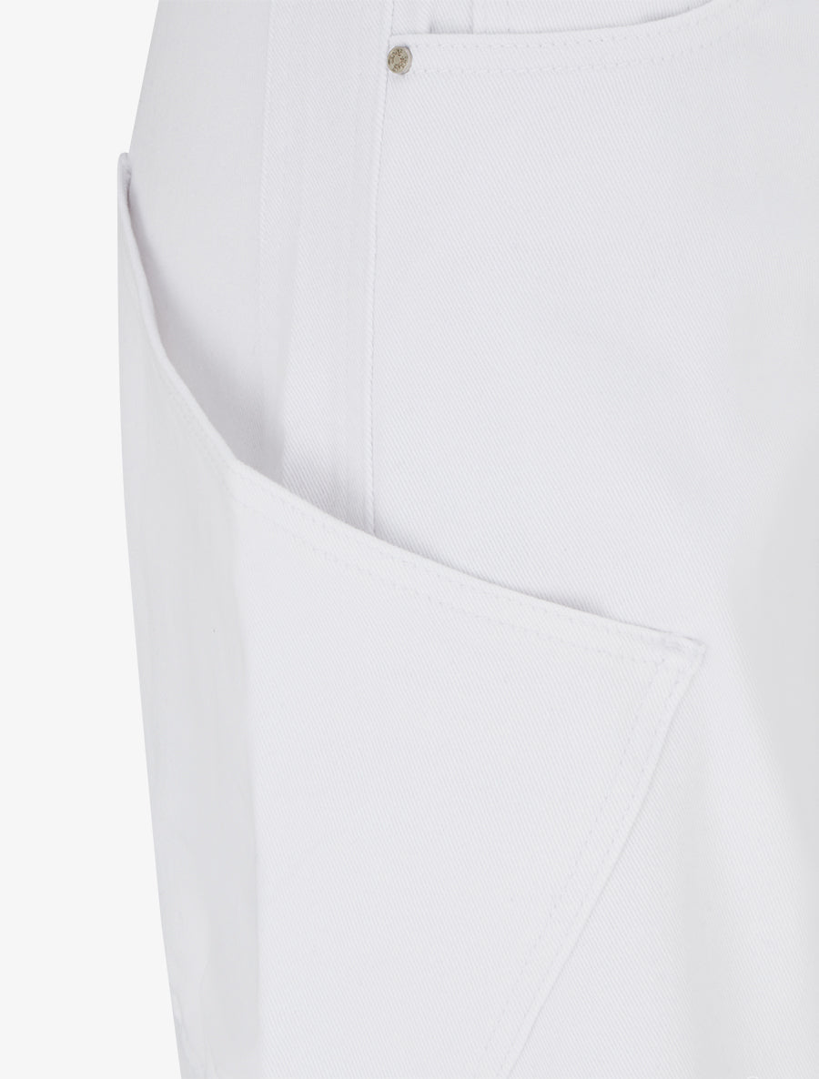 Jean ballon à 7 poches coupe droite - Blanc