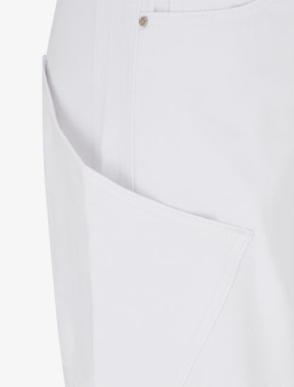 Jean ballon à 7 poches coupe droite - Blanc