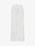 Jean wide leg taille haute poches strassées - Blanc - 1