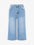 Bermuda droit en jean à taille haute - Bleu clair - 1