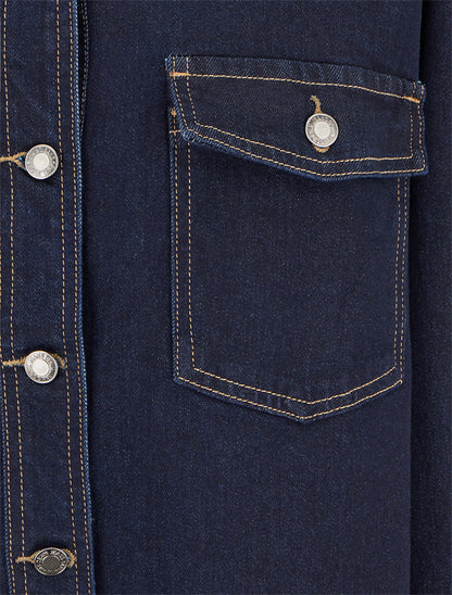 Surchemise en jean coupe oversize - Bleu brut - 3