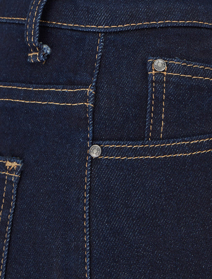 Jean taille haute coupe mom - Bleu brut - 3