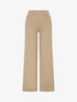 Jean taille haute coupe wide leg - Taupe - 1