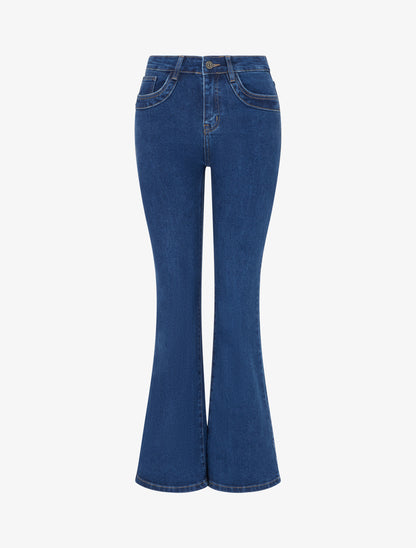 Jean classique coupe flare - Bleu denim - 1