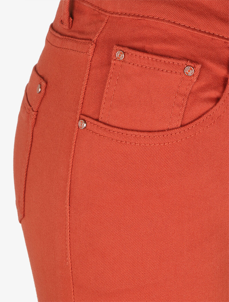 Jean slim stretch à taille haute - Orange - 3