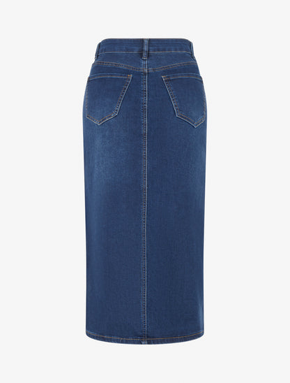 Jupe en denim à 4 poches - Bleu denim - 2