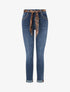 Jean à revers coupe skinny - Bleu denim - 1