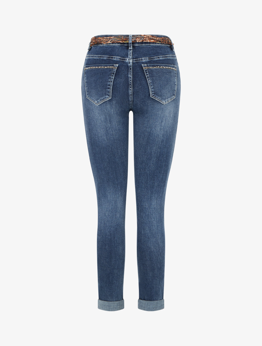 Jean à revers coupe skinny - Bleu denim - 2