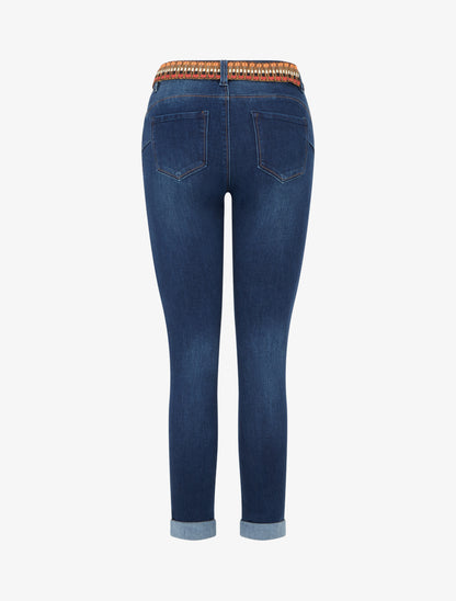 Jean à revers coupe skinny - Bleu denim - 2