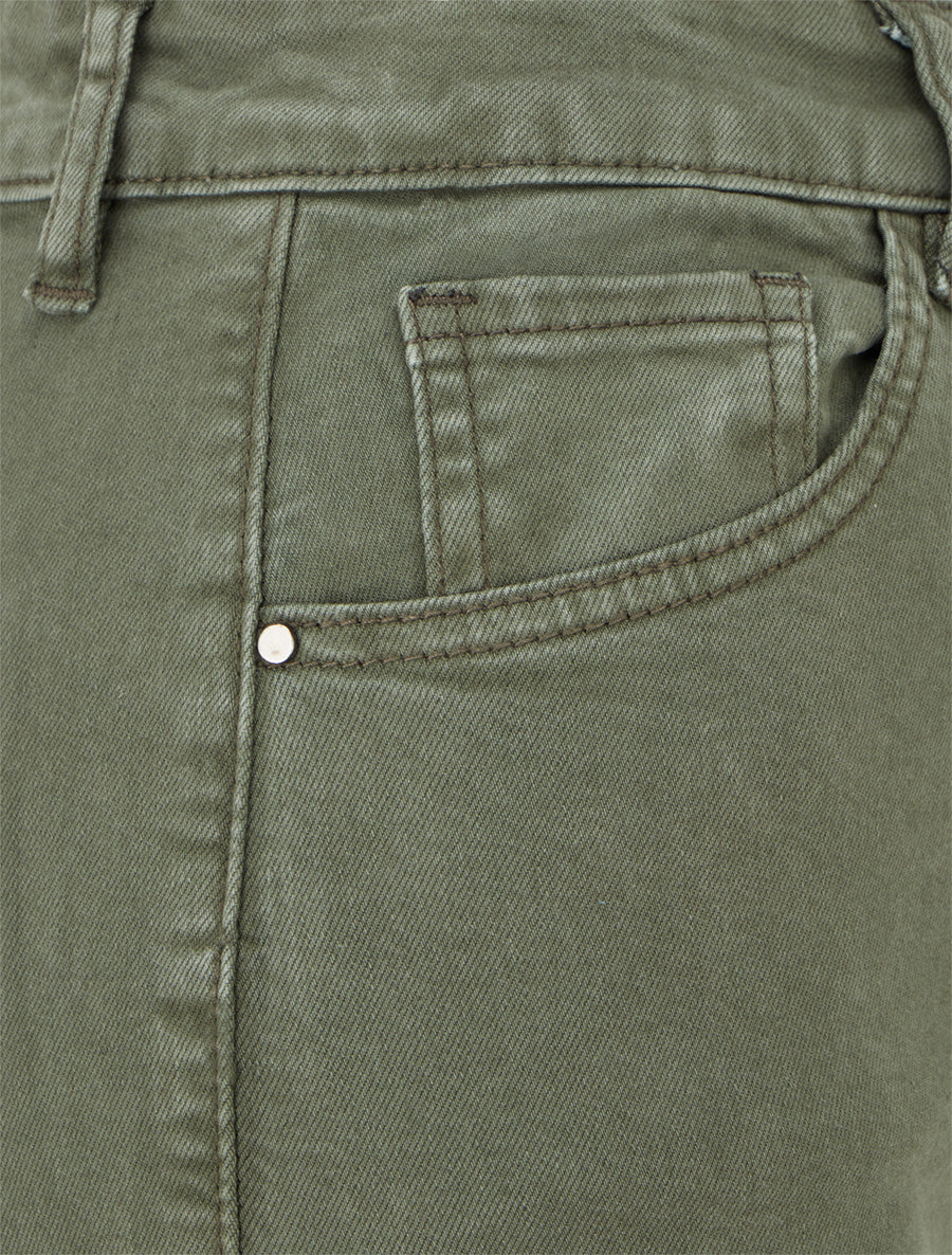 Jean uni wide leg - Kaki - 3