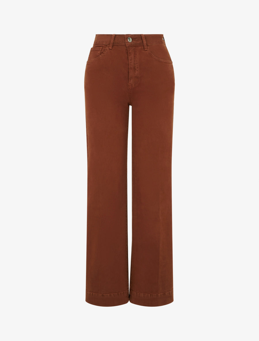 Jean uni wide leg - Rouille - 1