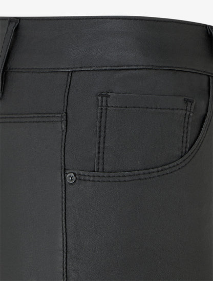 Jean skinny effet ciré - Noir - 3