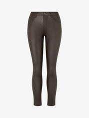 Jean skinny effet ciré - Marron - 1