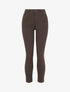 Jean slim uni à taille haute - Marron chocolat - 1