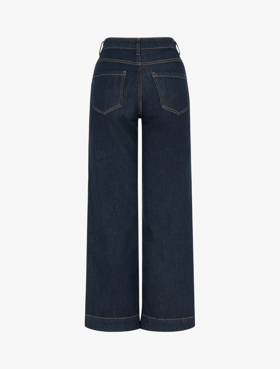 Jean droit taille haute - Bleu brut - 2