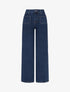 Jean wide leg à poches plaquées - Bleu denim - 1