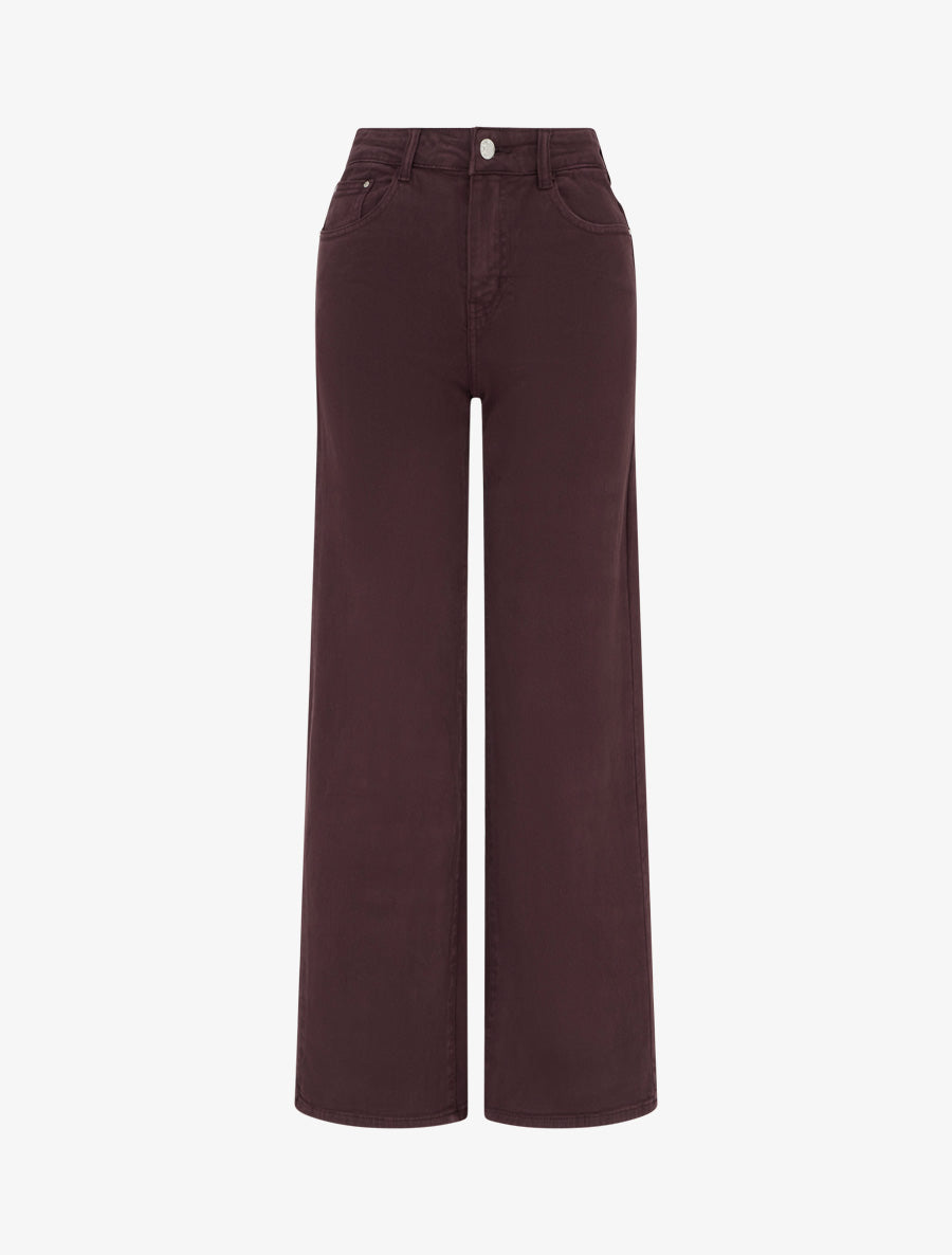 Jean uni wide leg - Prune - 1