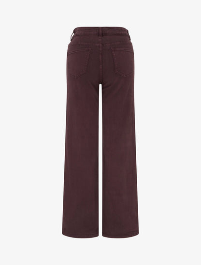 Jean uni wide leg - Prune - 2