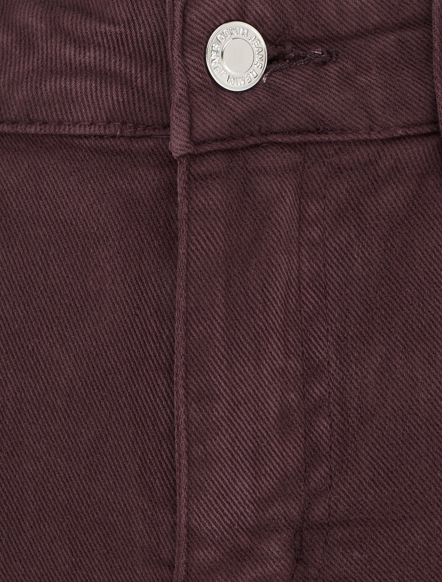 Jean uni wide leg - Prune - 3