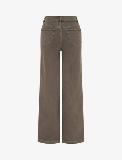 Jean uni wide leg - Taupe - 2
