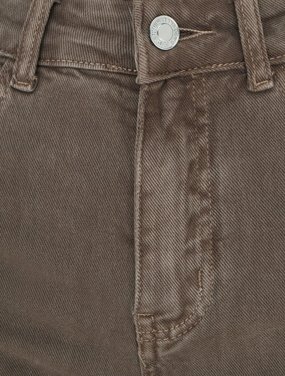 Jean uni wide leg - Taupe - 3