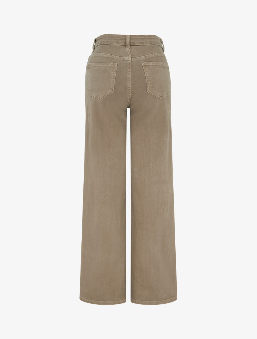 Jean uni wide leg - Beige - 2