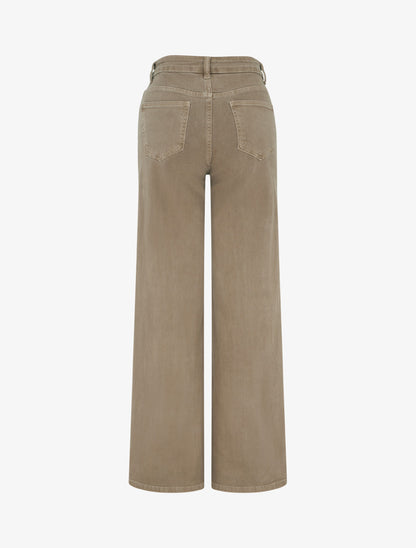 Jean uni wide leg - Beige - 2