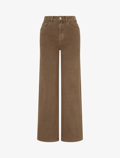 Jean uni wide leg - Camel - 1