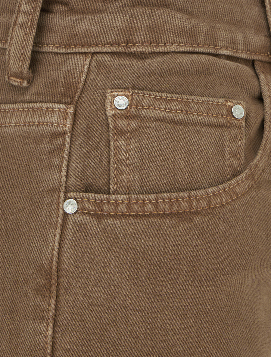 Jean uni wide leg - Camel - 3