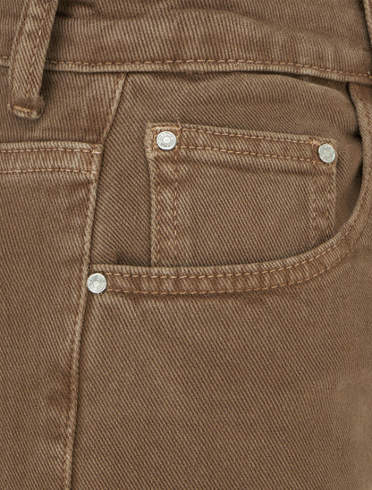 Jean uni wide leg - Camel - 3