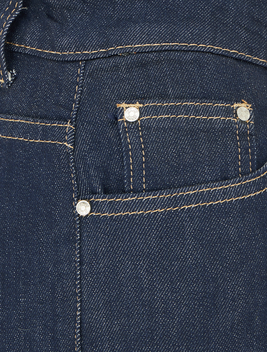 Jean grande taille wide leg - Bleu brut - 3