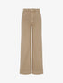 Jean wide leg uni taille haute - Beige - 1