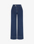 Jean à taille haute coupe ample - Bleu - 1