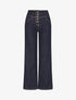 Jean taille haute coupe ample - Bleu brut - 1