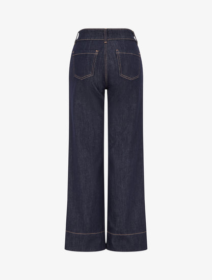 Jean wide leg coupe ample - Bleu brut - 2